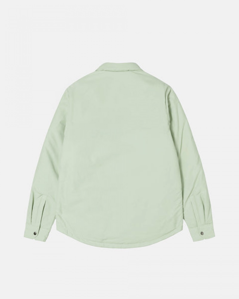 Green Women's Stussy Padded Tech Over Shirts | FCO-1185