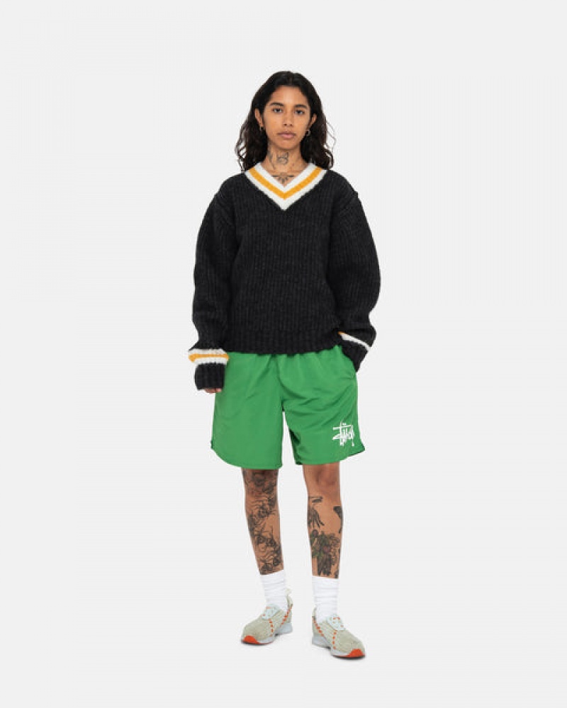 Green Women's Stussy Water Short Big Basic Shorts | GWF-7613