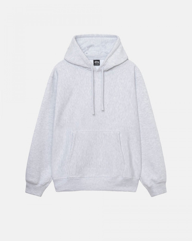 Grey Men's Stussy Back Hood Applique Hoodie | AED-8454