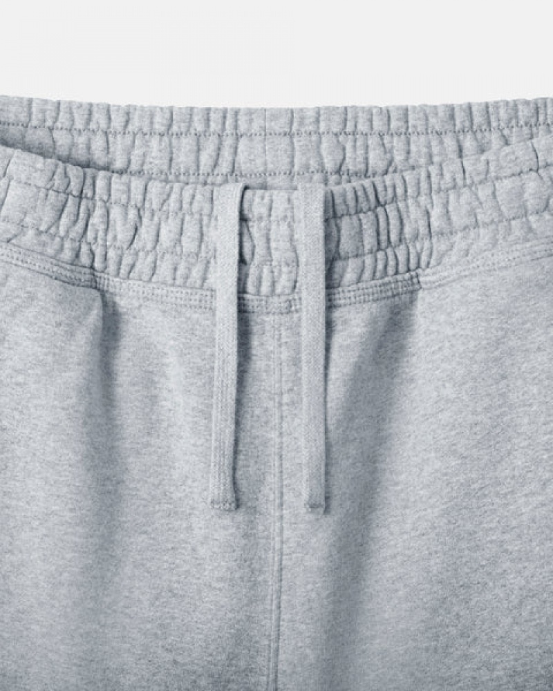 Grey Men's Stussy Stock Logo Sweat Shorts | NHN-6078