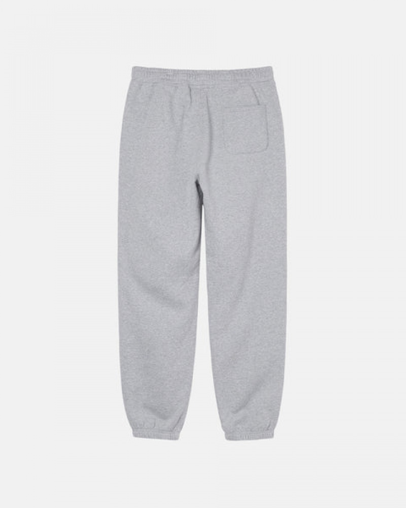 Grey Men's Stussy Stock Logo Sweatpants | ZUL-7051