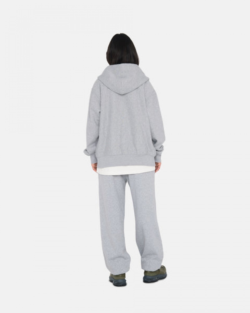 Grey Men's Stussy Stock Logo Sweatpants | ZUL-7051