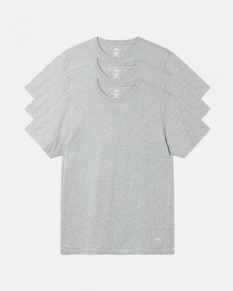 Grey Men\'s Stussy Stussy Undershirt Shirts | IGS-1867