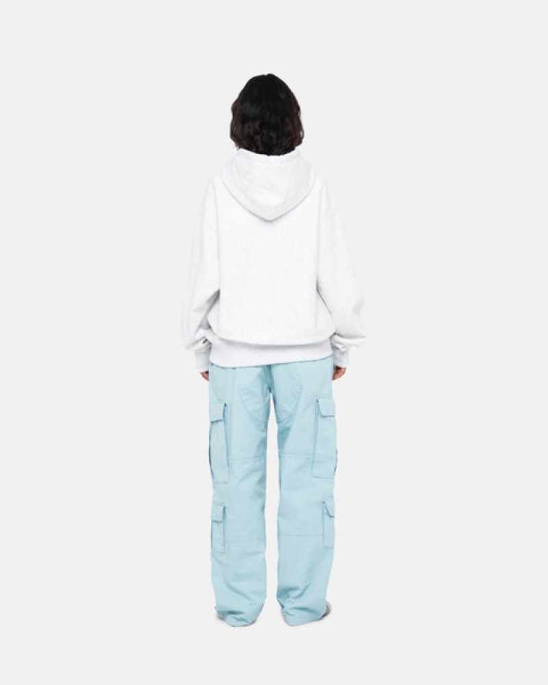 Grey Women's Stussy Basic Applique Hoodie | XVY-9703