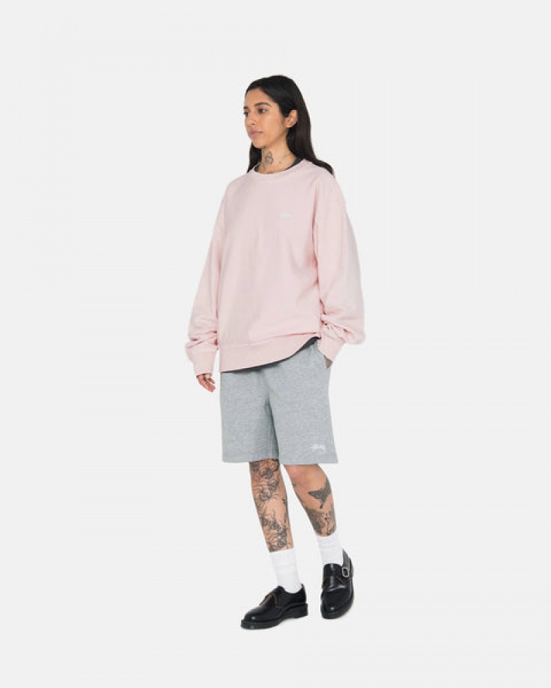 Grey Women's Stussy Stock Logo Sweat Short Sweatshorts | NKT-7127