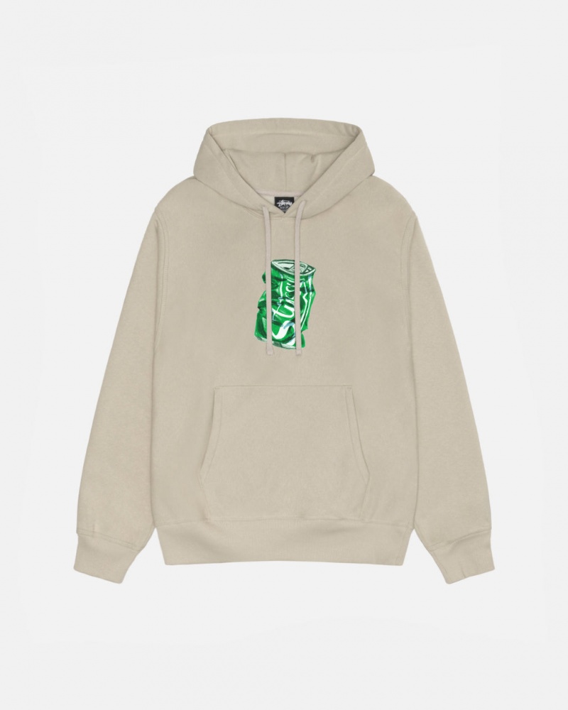 Khaki Men\'s Stussy Soda Can Hoodie | PCN-0292