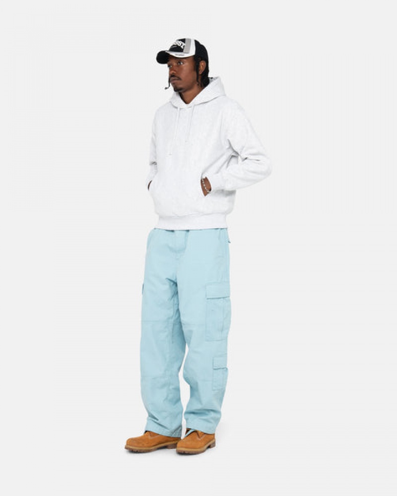 Light Blue Men's Stussy Surplus Cargo Ripstop Pants | GWG-7385