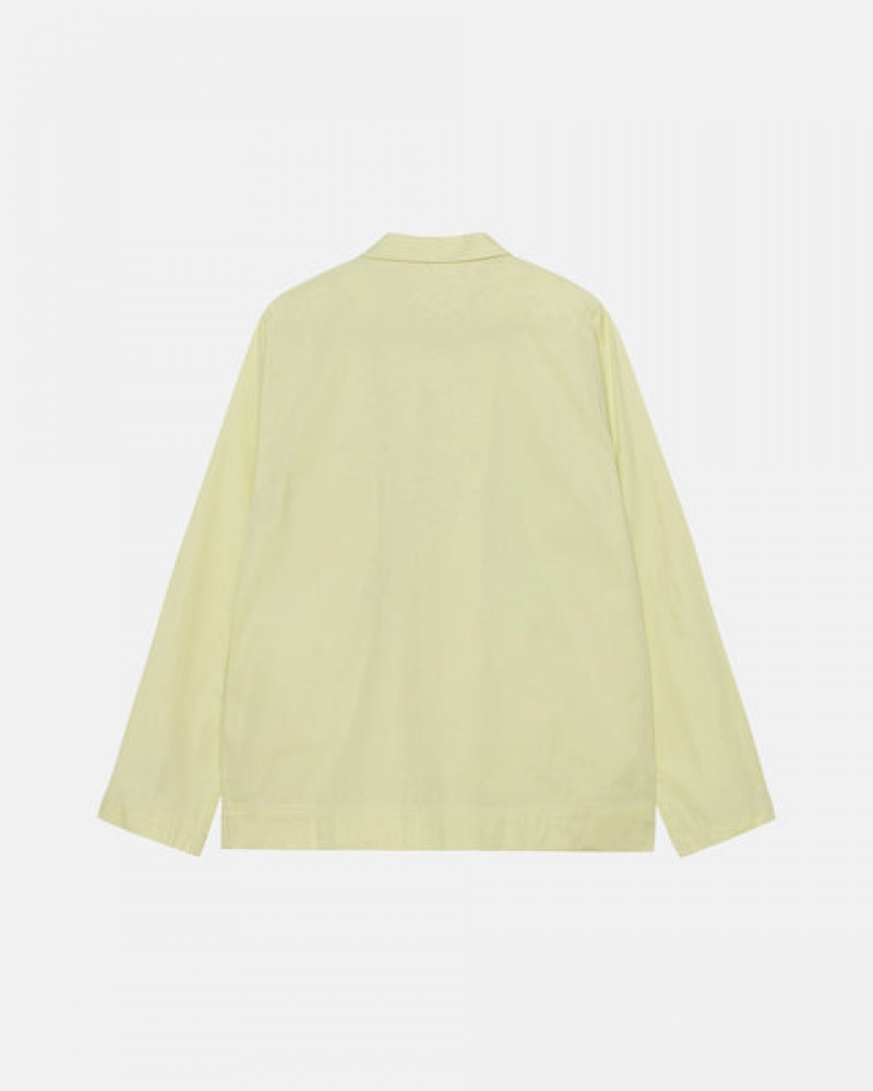 Light Green Men's Stussy Tekla Poplin Pyjama Shirts | IXD-5616