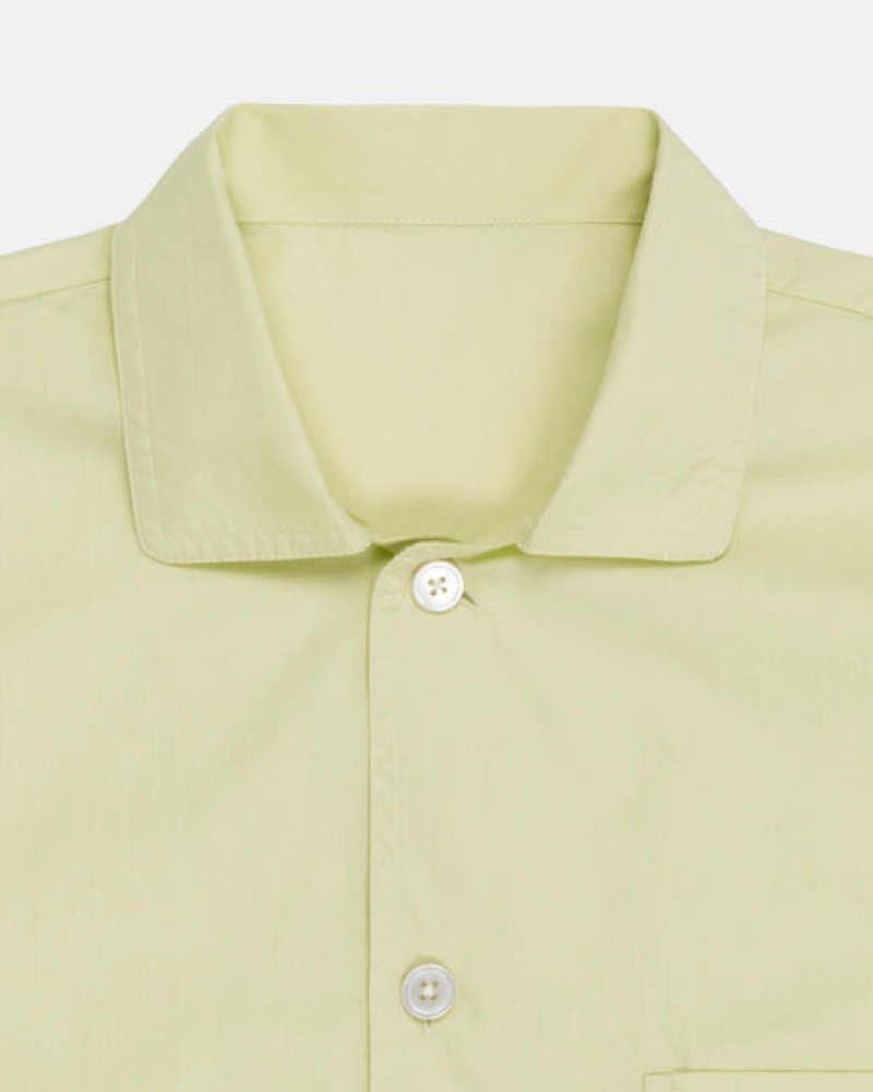 Light Green Men's Stussy Tekla Poplin Pyjama Shirts | IXD-5616