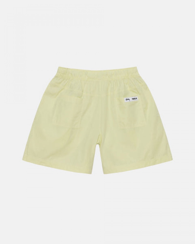 Light Green Women's Stussy Tekla Poplin Pyjama Shorts | NBI-0182