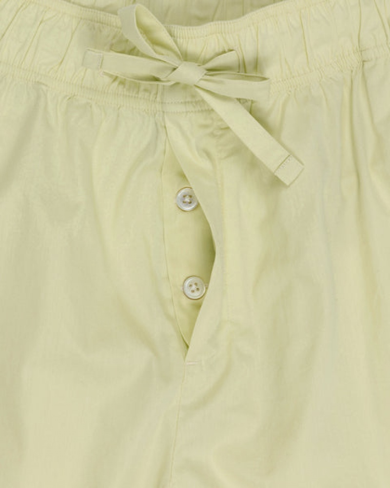 Light Green Women's Stussy Tekla Poplin Pyjama Shorts | NBI-0182