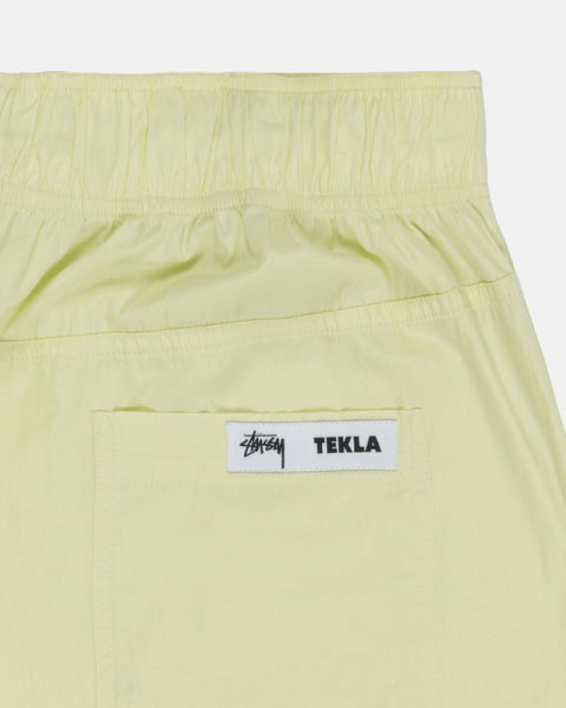 Light Green Women's Stussy Tekla Poplin Pyjama Shorts | NBI-0182