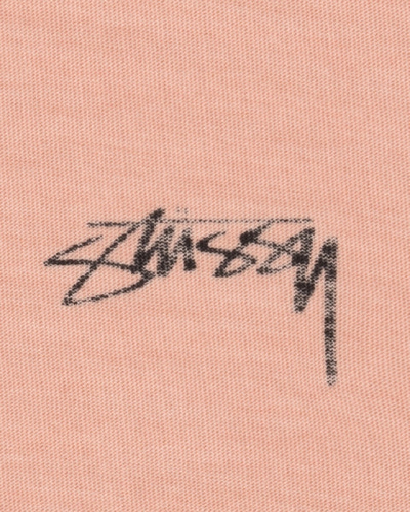 Light Pink Men's Stussy Lazy Ls Tees | GGQ-7420