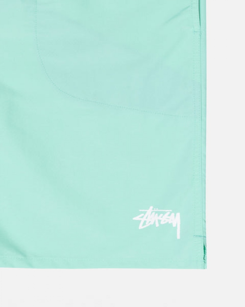 Light Turquoise Men's Stussy Stock Water Short Swimwear | YNG-6816