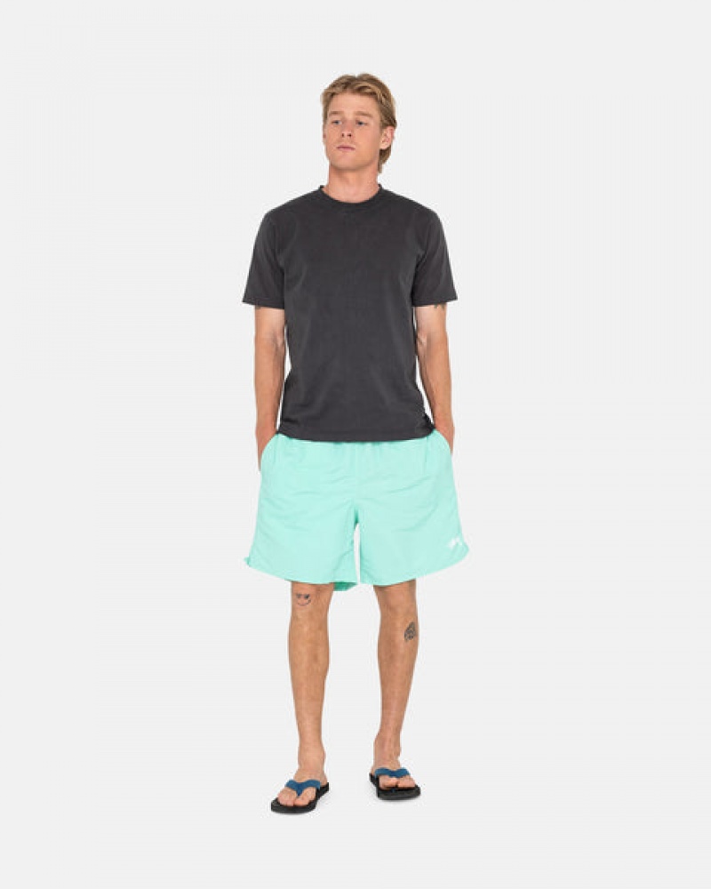 Light Turquoise Men's Stussy Stock Water Short Swimwear | YNG-6816