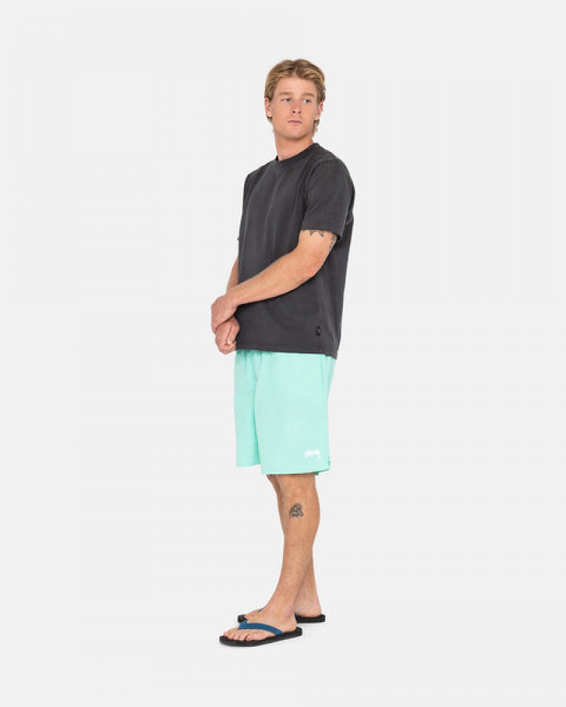 Light Turquoise Men's Stussy Stock Water Short Swimwear | YNG-6816