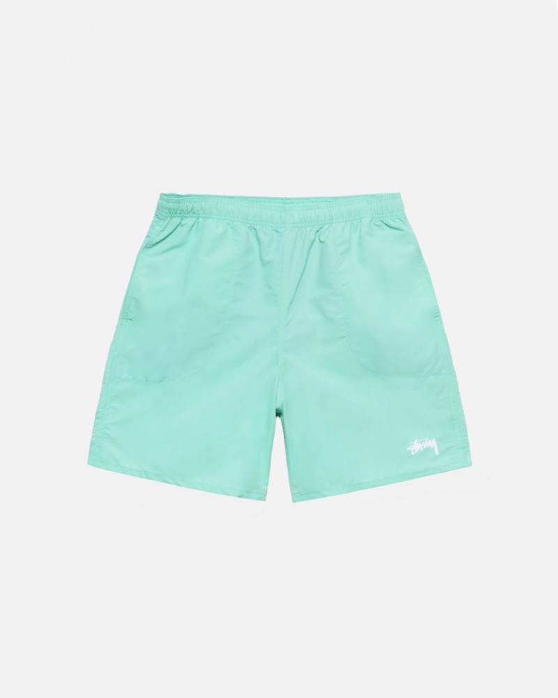 Light Turquoise Men\'s Stussy Stock Water Short Swimwear | YNG-6816