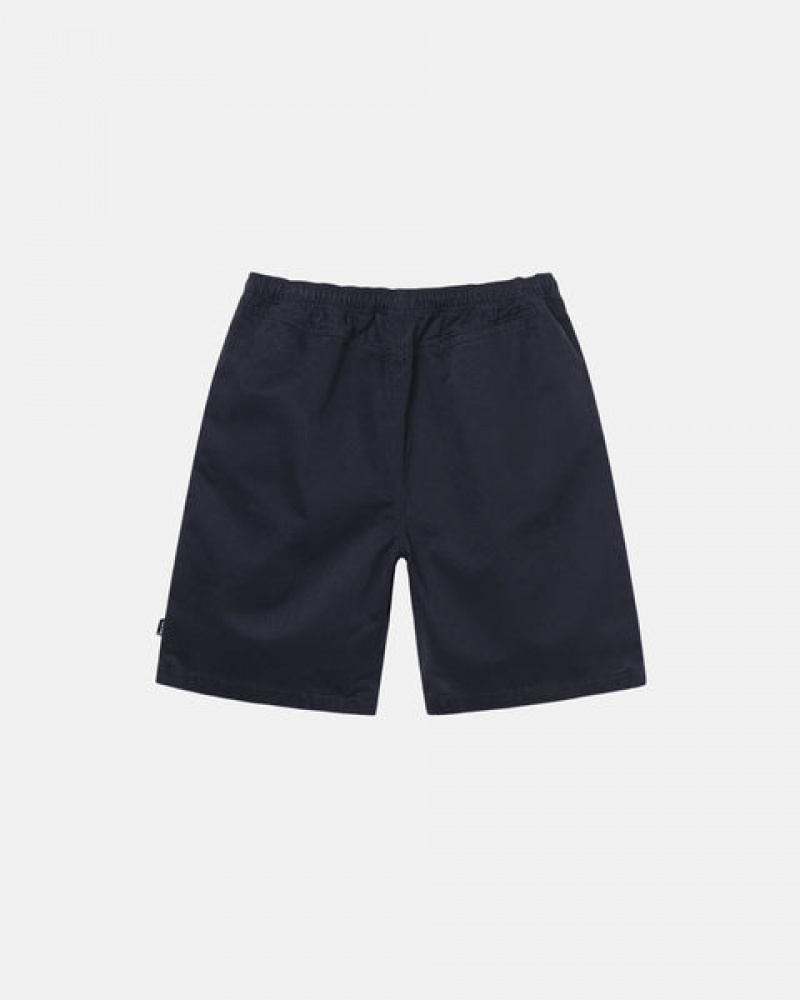 Navy Women's Stussy Brushed Beach Shorts | TAJ-2765