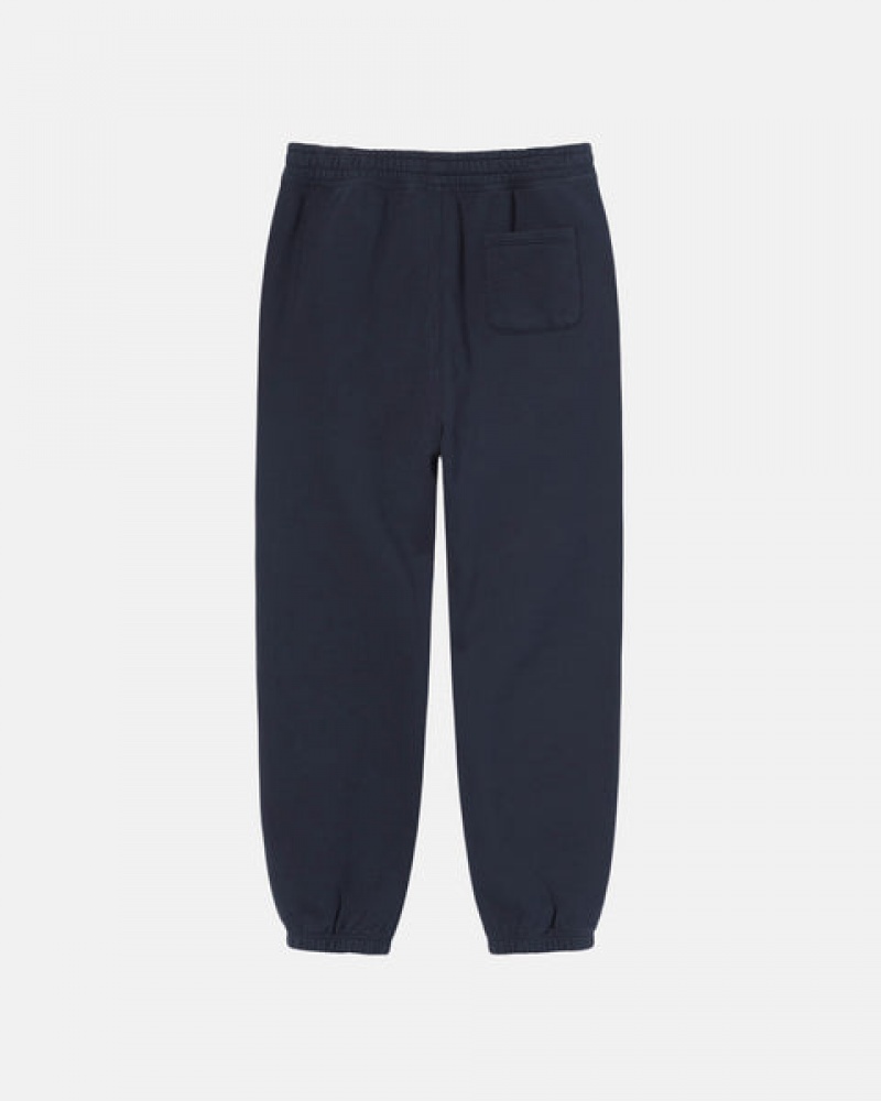 Navy Women's Stussy Overdyed Stock Logo Sweatpants | PRK-4740