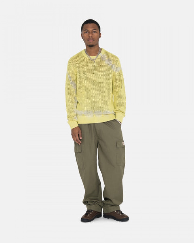 Olive Men's Stussy Ripstop Cargo Beach Pants | AHB-3275