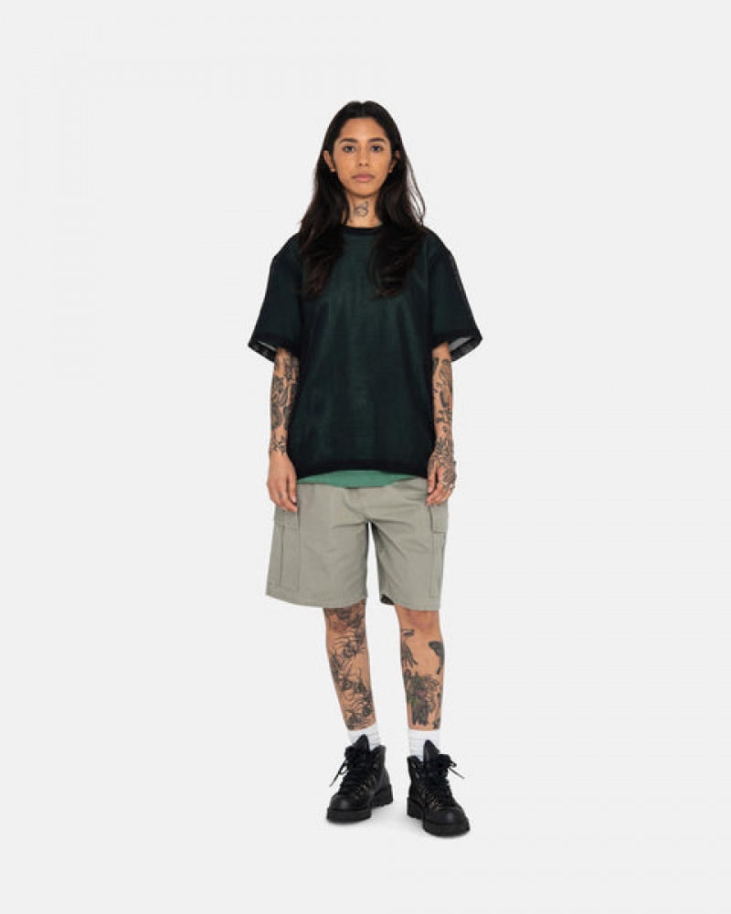 Olive Men's Stussy Ripstop Cargo Beach Shorts | WVU-4219