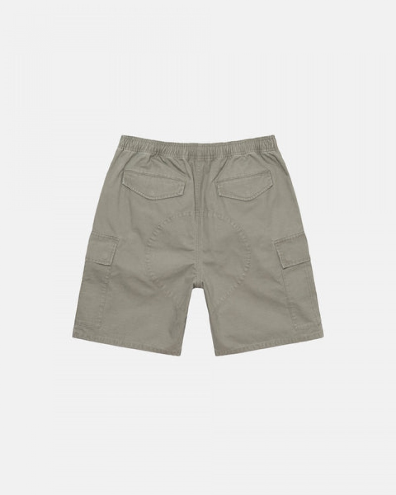 Olive Men's Stussy Ripstop Cargo Beach Shorts | WVU-4219