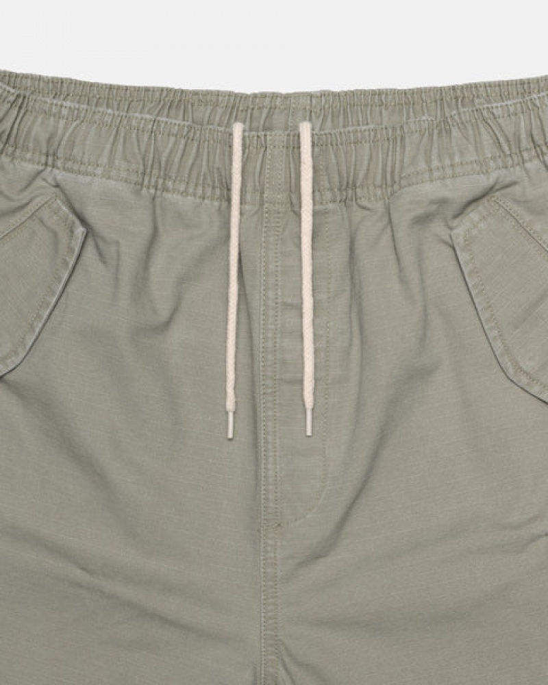 Olive Men's Stussy Ripstop Cargo Beach Shorts | WVU-4219