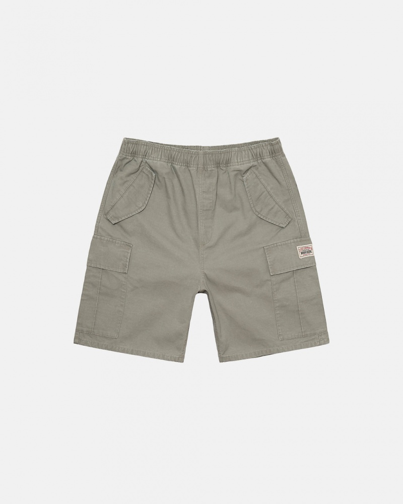 Olive Men\'s Stussy Ripstop Cargo Beach Shorts | WVU-4219