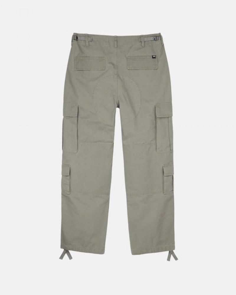 Olive Men's Stussy Surplus Cargo Ripstop Pants | DCN-6821