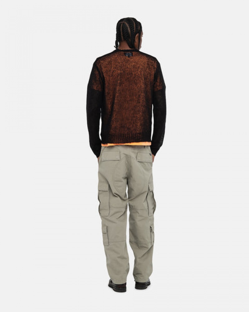 Olive Men's Stussy Surplus Cargo Ripstop Pants | DCN-6821