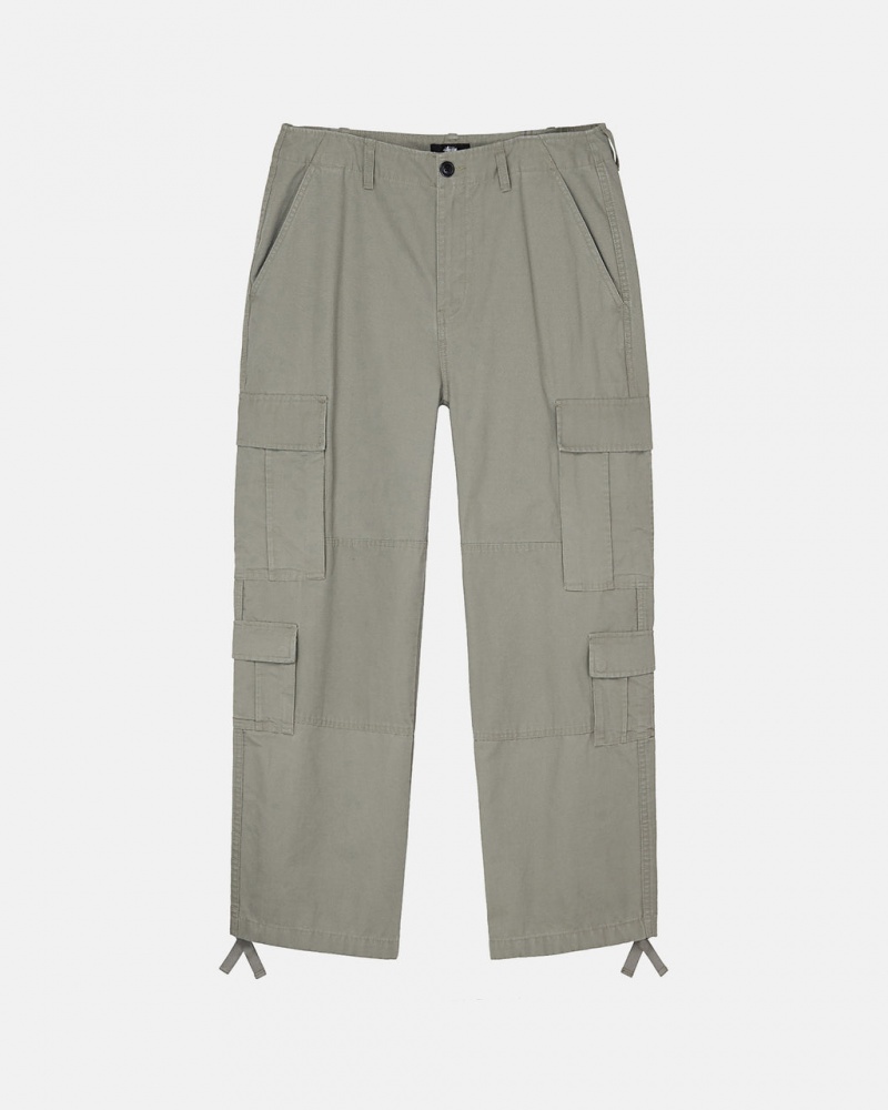 Olive Men\'s Stussy Surplus Cargo Ripstop Pants | DCN-6821