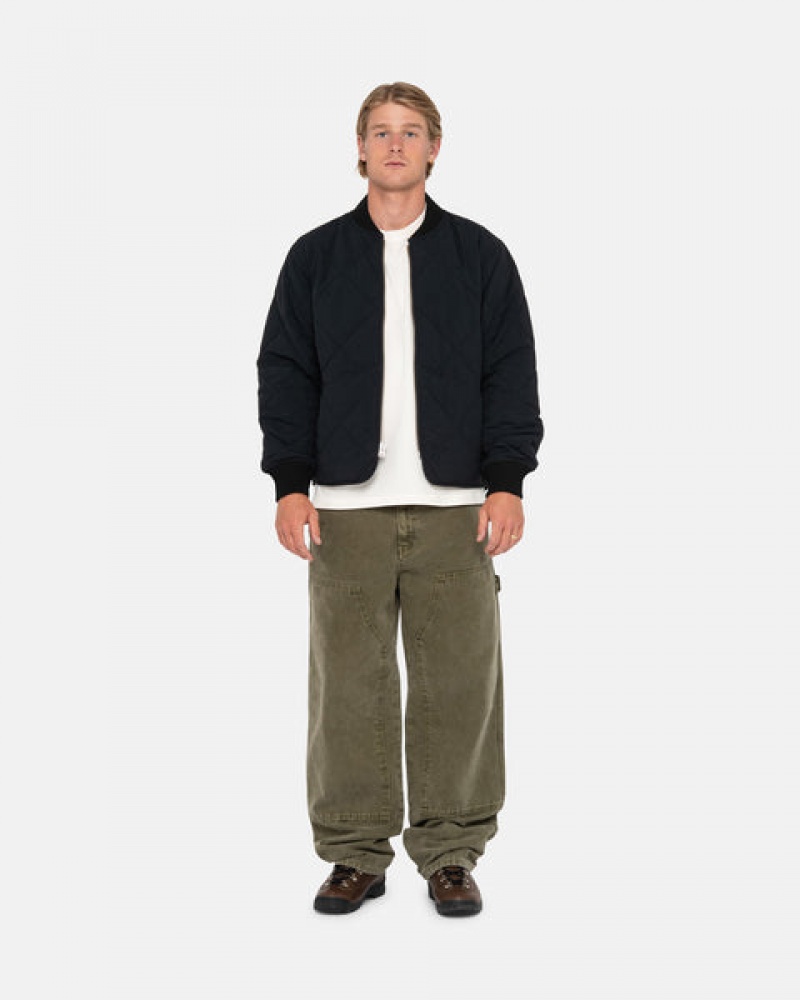 Olive Men's Stussy Work Pant Canvas Pants | ZDR-7780