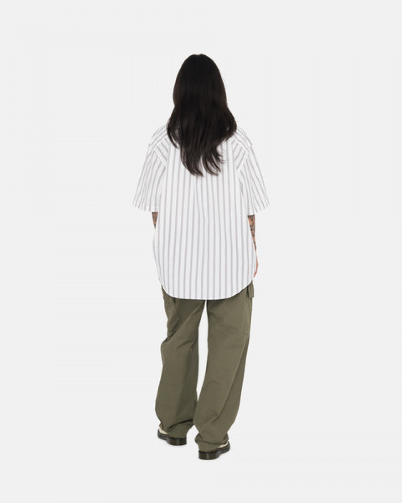 Olive Women's Stussy Ripstop Cargo Beach Pants | YJE-7377