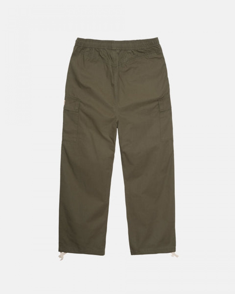 Olive Women's Stussy Ripstop Cargo Beach Pants | YJE-7377