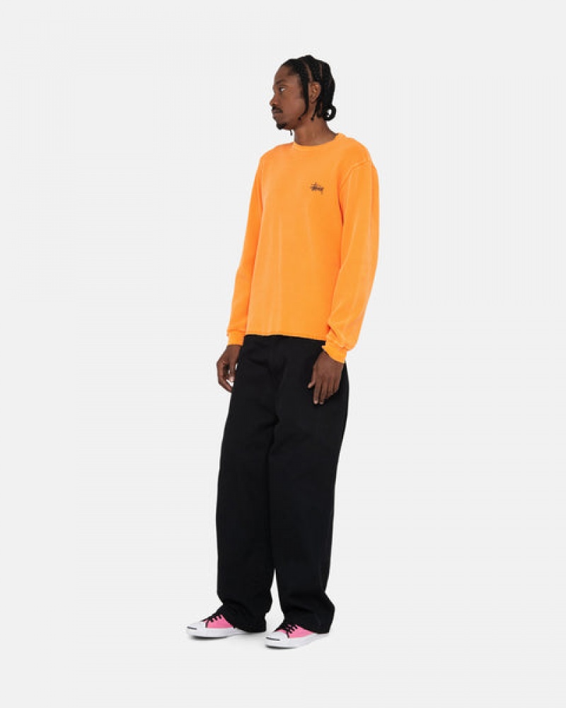 Orange Men's Stussy Basic Stock Ls Thermal Tops | WQL-1964