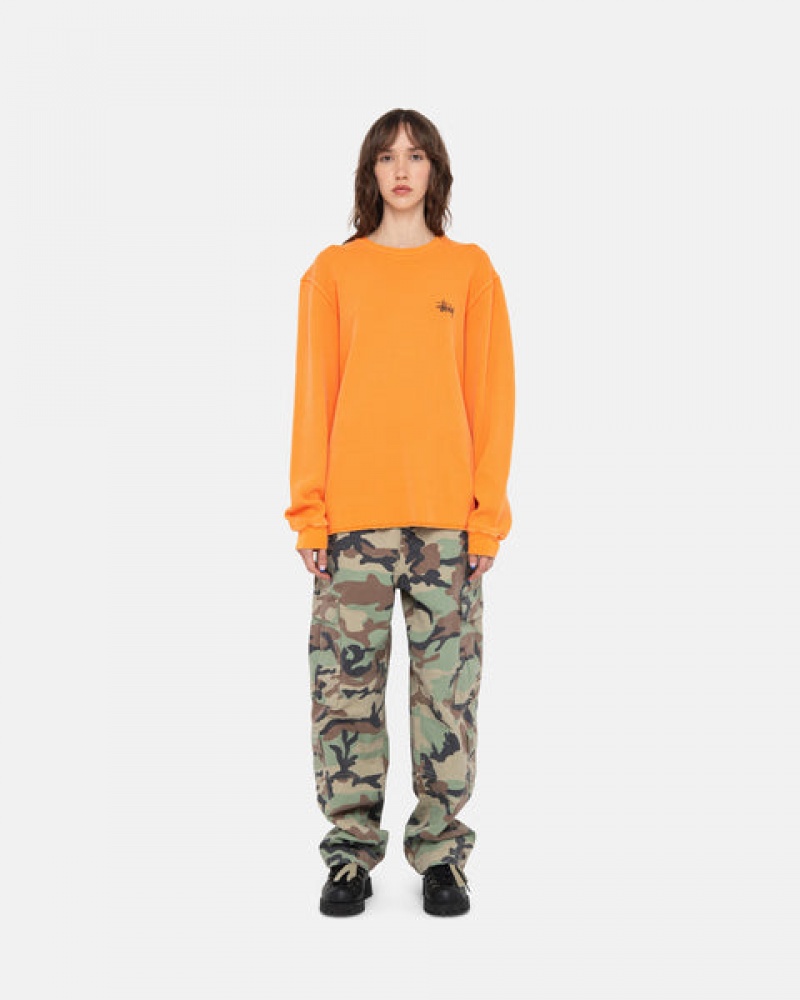 Orange Men's Stussy Basic Stock Ls Thermal Tops | WQL-1964