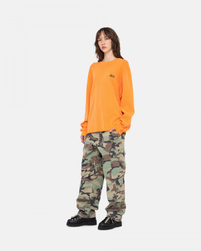 Orange Men's Stussy Basic Stock Ls Thermal Tops | WQL-1964