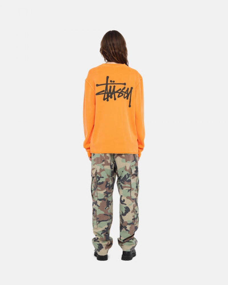 Orange Men's Stussy Basic Stock Ls Thermal Tops | WQL-1964