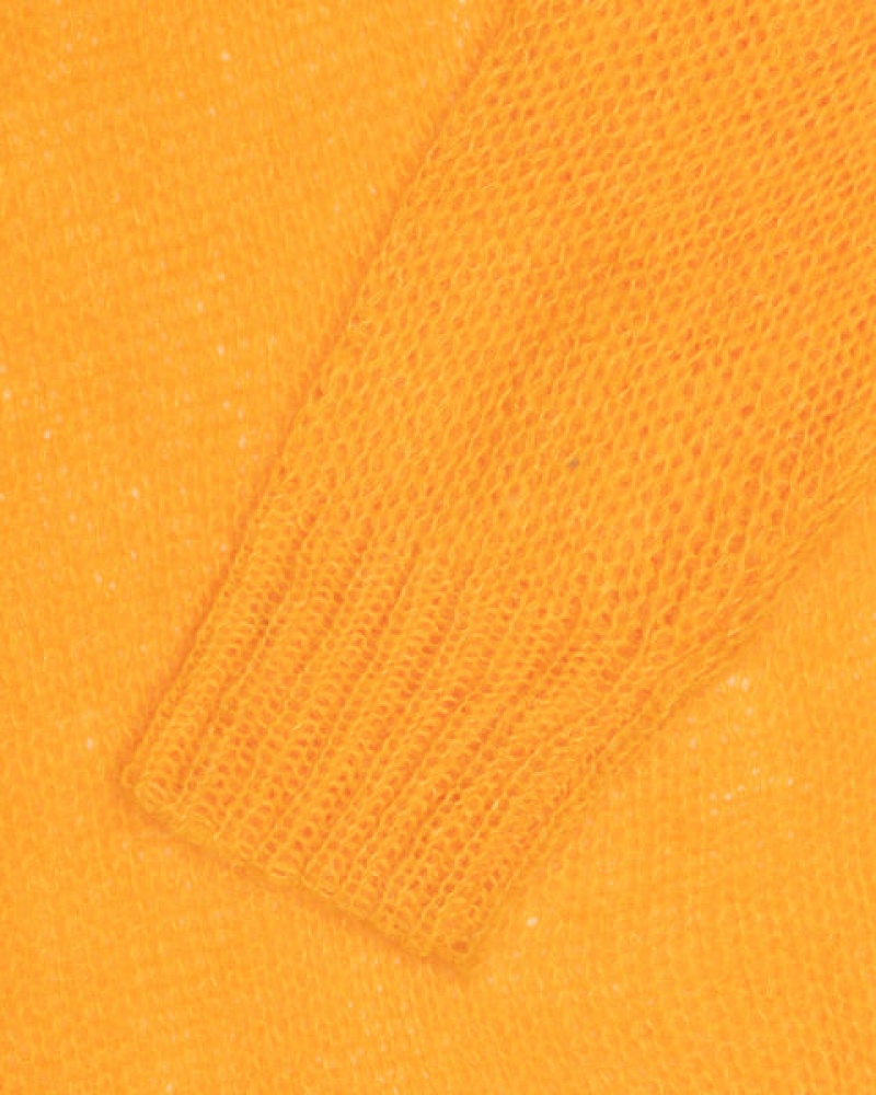 Orange Men's Stussy Loose Knit Sweaters | VCL-3810