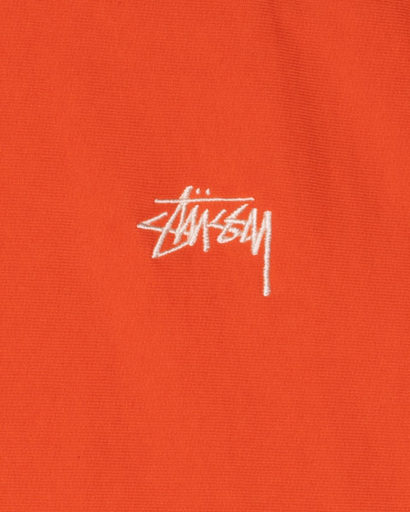 Orange Men's Stussy Overdyed Stock Logo Hoodie | PKD-1504