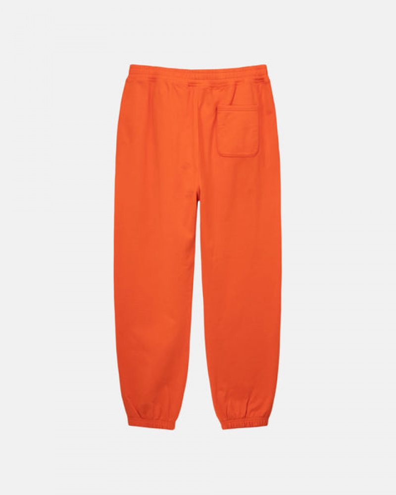 Orange Men's Stussy Overdyed Stock Logo Pant Sweatshirts | SQY-1306