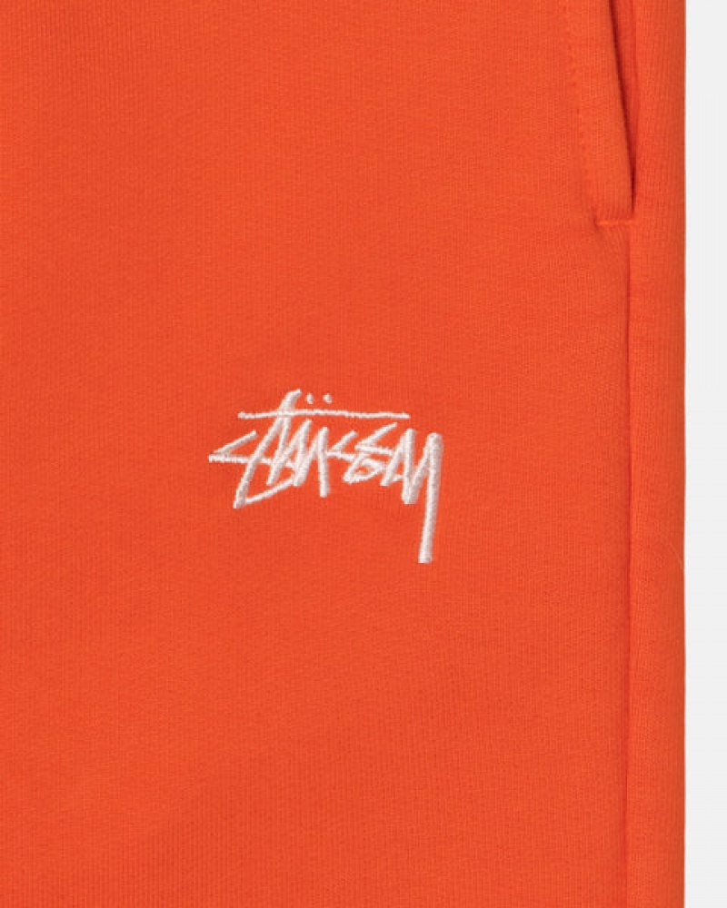 Orange Men's Stussy Overdyed Stock Logo Pant Sweatshirts | SQY-1306