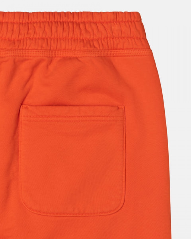 Orange Men's Stussy Overdyed Stock Logo Pant Sweatshirts | SQY-1306