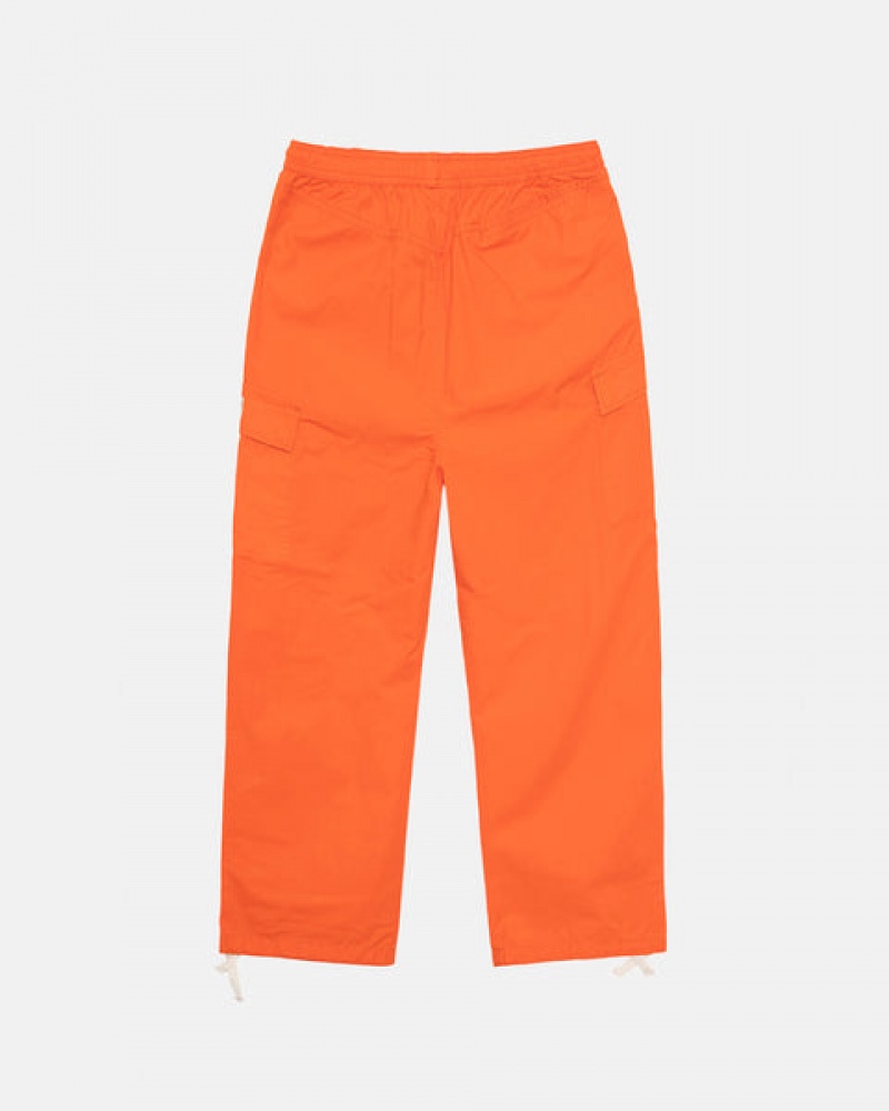 Orange Men's Stussy Ripstop Cargo Beach Pants | JDJ-4529