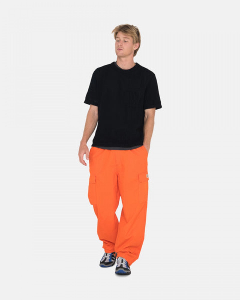 Orange Men's Stussy Ripstop Cargo Beach Pants | JDJ-4529