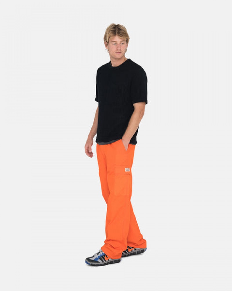 Orange Men's Stussy Ripstop Cargo Beach Pants | JDJ-4529