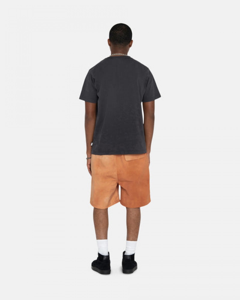 Orange Men's Stussy Wave Dye Nylon Shorts | ZSC-0907