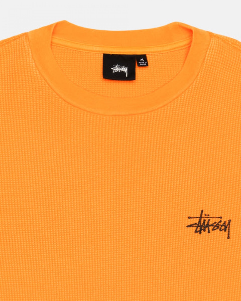 Orange Women's Stussy Basic Stock Ls Thermal Tops | CLS-8272