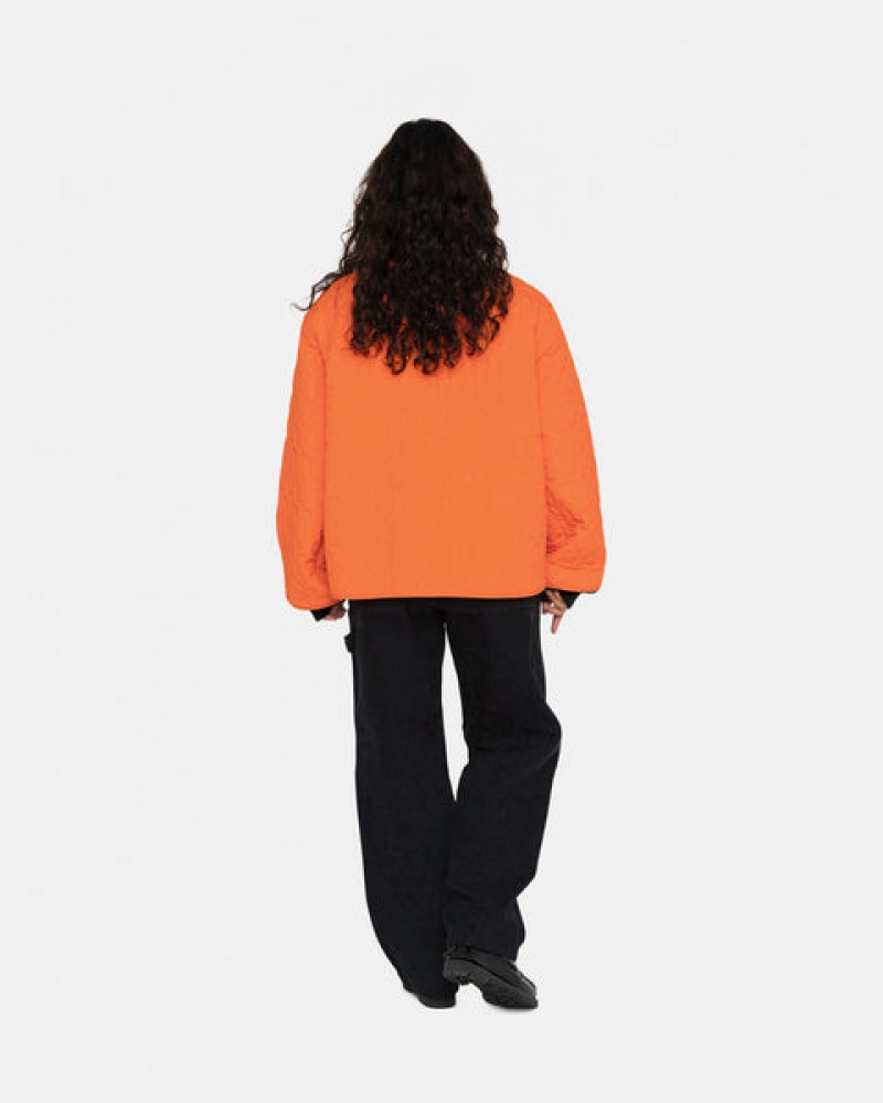 Orange Women's Stussy S Quilted Liner Jackets | EET-4206