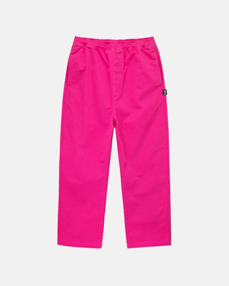 Pink Men\'s Stussy Brushed Beach Pants | DYR-2949